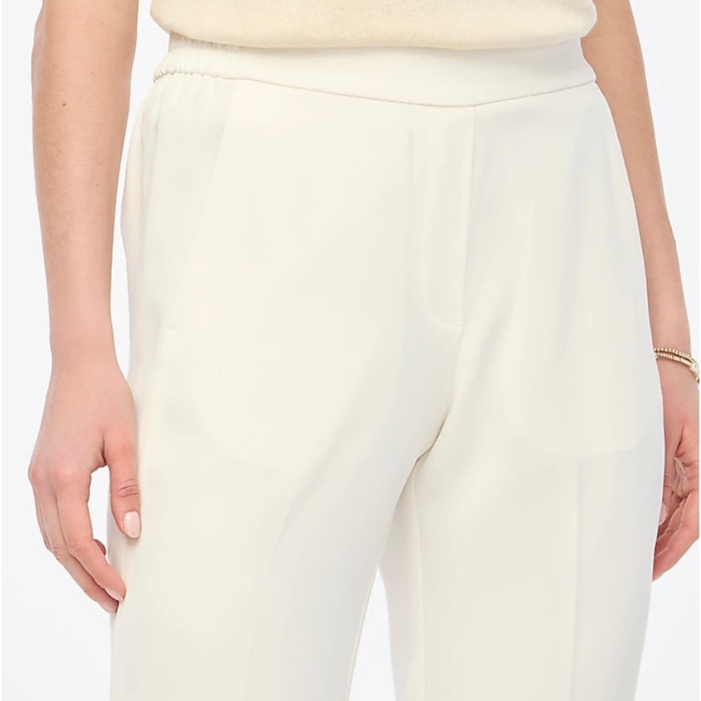 NWT J Crew Jamie Pant with Elastic Waist in White - Picture 2 of 7